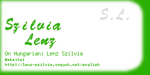 szilvia lenz business card